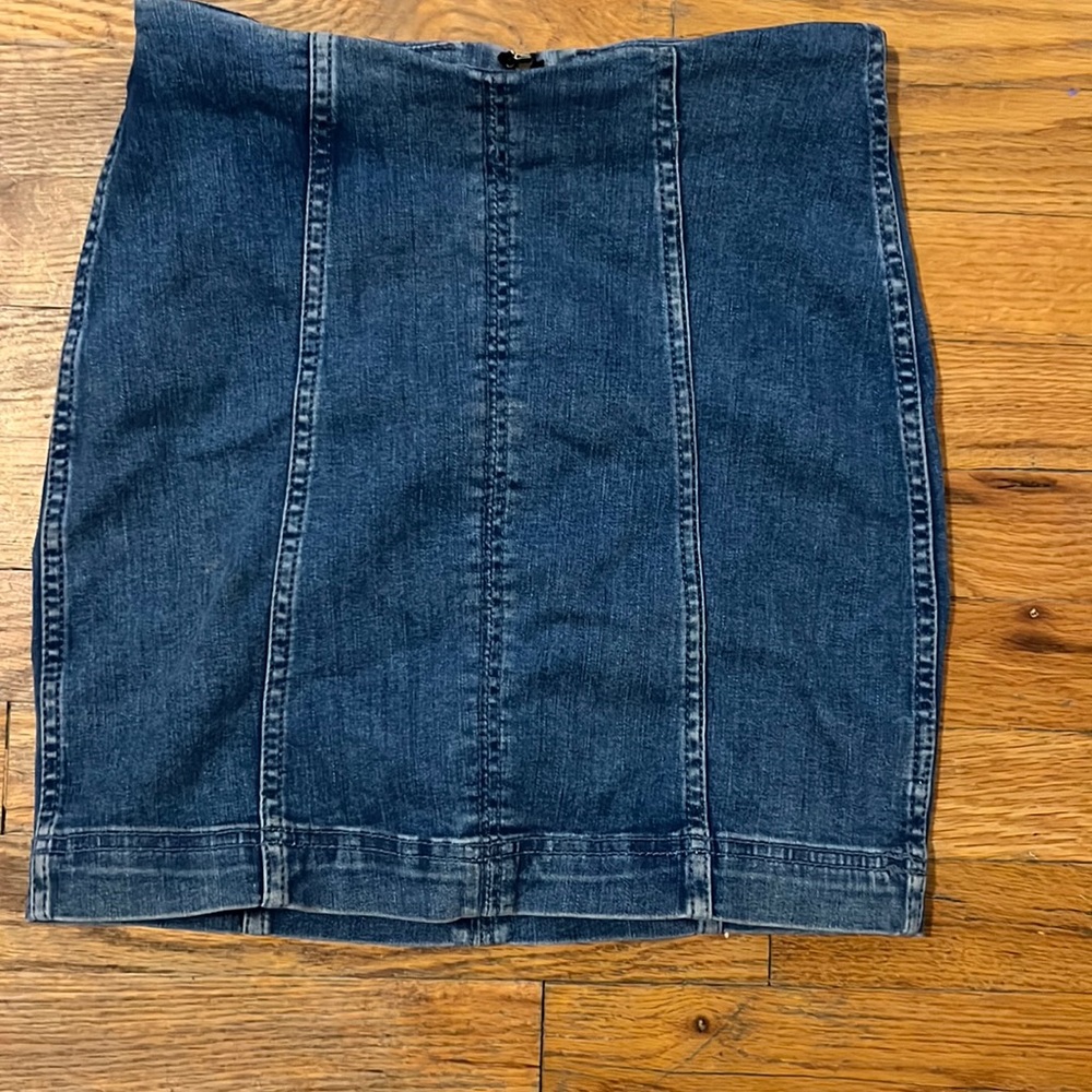 Free people denim skirt